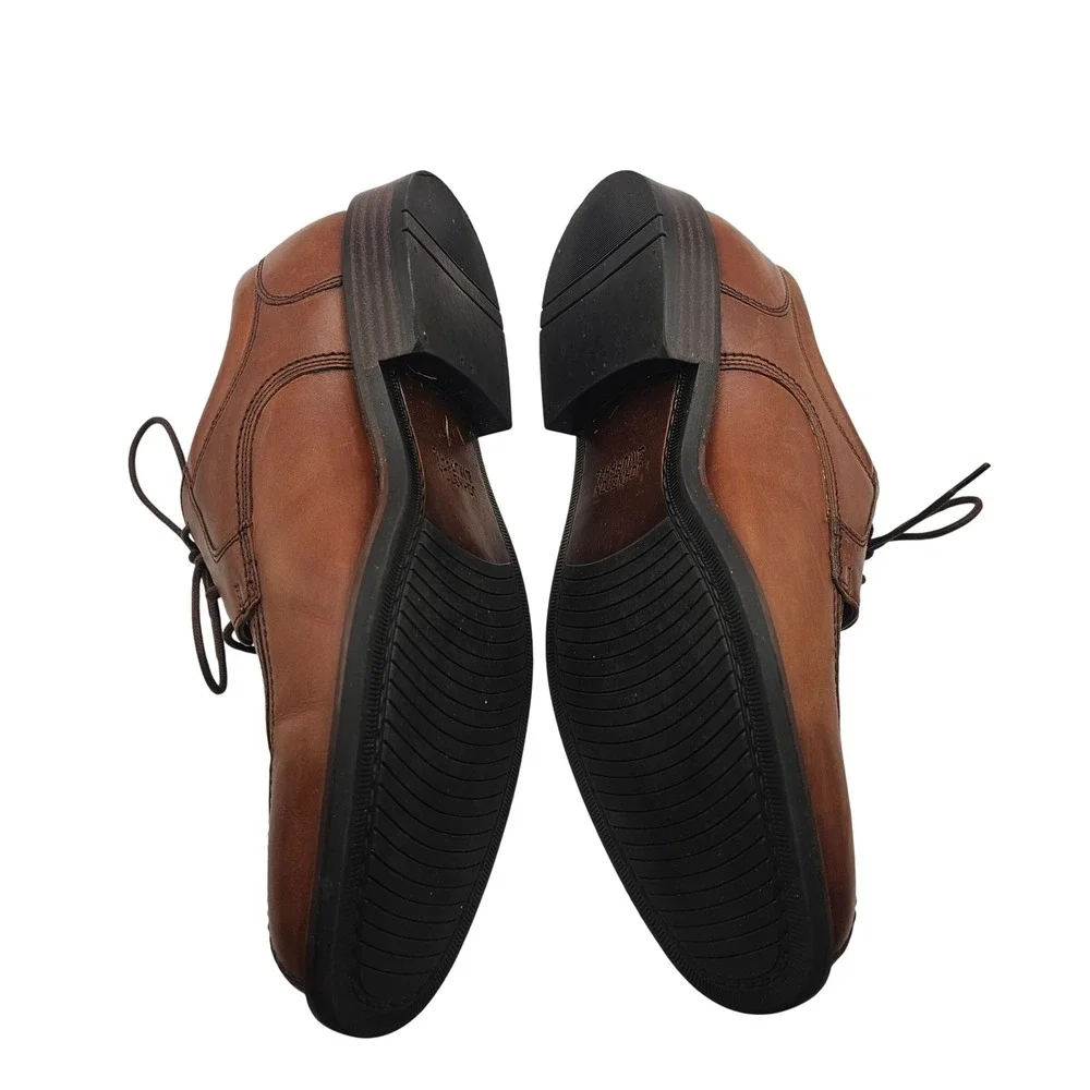 Johnston & Murphy Tabor Run Off Lace Up 11 Tan Calfskin Leather Business Classic